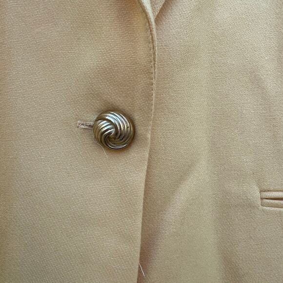 Savanna Banana Yellow volup 100% wool single button boxy blazer - Picture 4 of 7